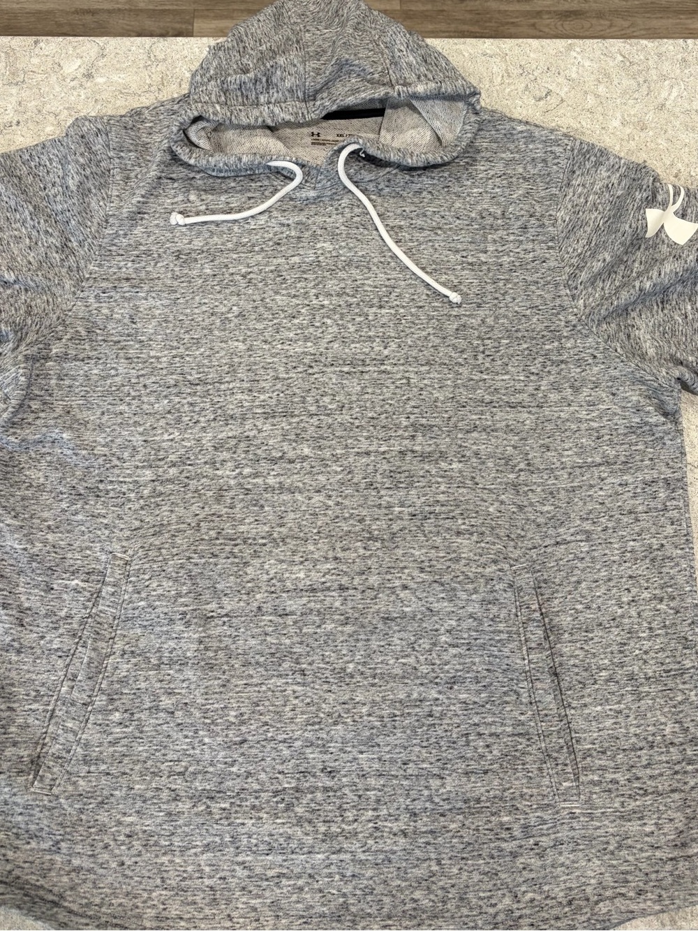 Under Armour Light Heather Gray Shirt Sleeve Hooded Sweatshirt-XXL - Picture 2 of 5